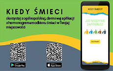 Plakat aplikacji kiedy śmieci